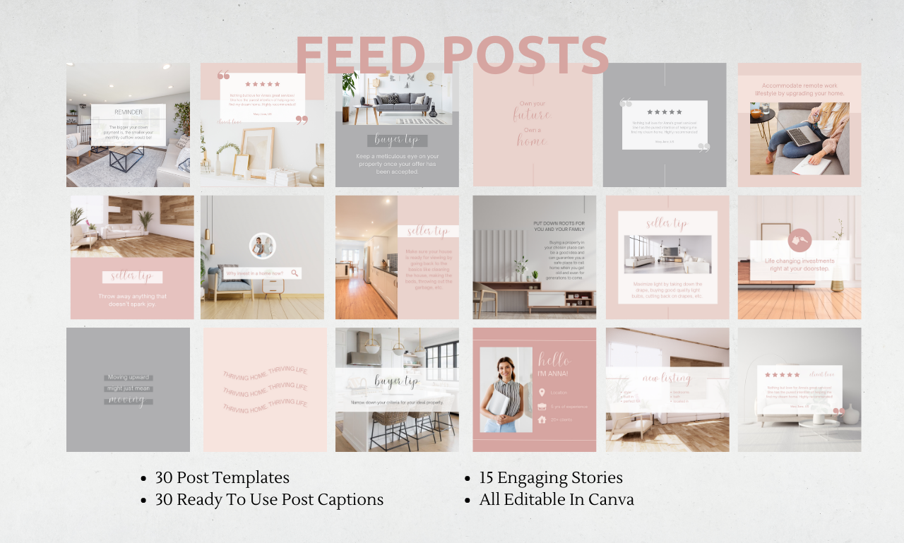 Realtor Instagram Template & Caption 2023 Edition