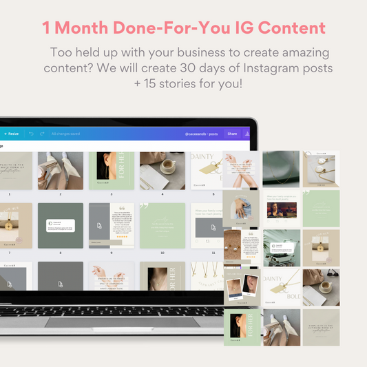 Reframe Marketing™ -  1 Month Done for Your Instagram Content